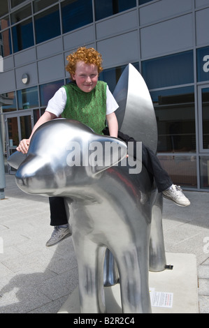 Superlambanana is artistic cross between banana and lamb - comment on the dangers of genetic engineering Taro Chiezo Stock Photo