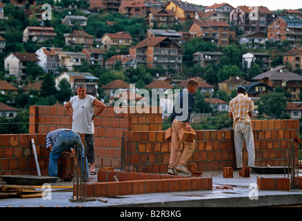 Construction in Pristina, Kosovo. Stock Photo