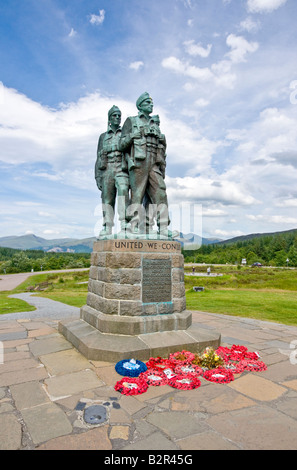 The Commando Memorial at Spean Bridge in the West Highlands of Scotland Stock Photo