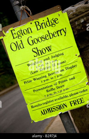 Poster for Egton Bridge Old Gooseberry Show North Yorkshire Stock Photo