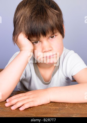 Boy making a face Stock Photo