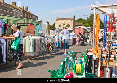 Market day at Leyburn, North Yorkshire Stock Photo