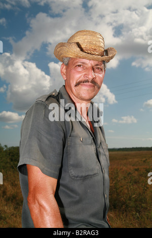 Farm labourer Vinales Pinar del Río Province Cuba Latin America Stock Photo