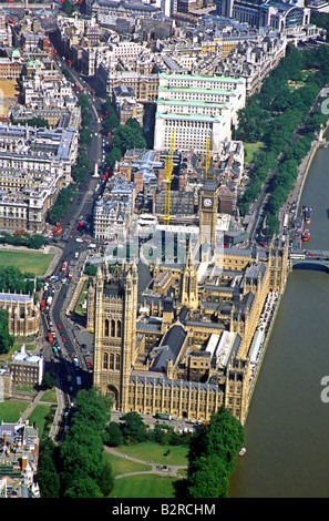 aerial view of Big Ben and House of Parliament, London Stock Photo