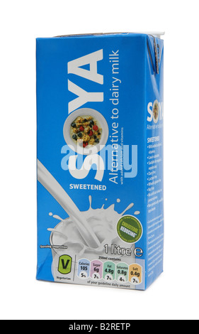 soya milk carton Stock Photo