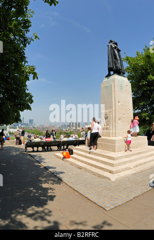 General James Wolfe statue, Royal Observatory, Greenwich Stock Photo