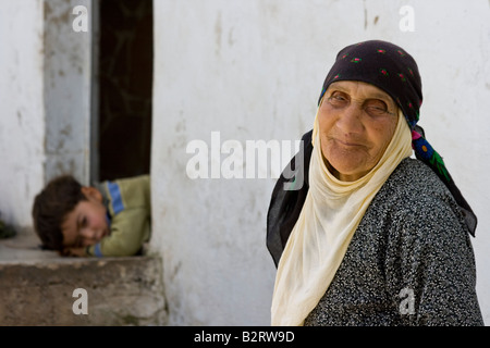 Elderly Syrian Woman in Apamea Syria Stock Photo - Alamy