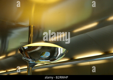 The interior of the buffet car on the Eurostar train Stock Photo