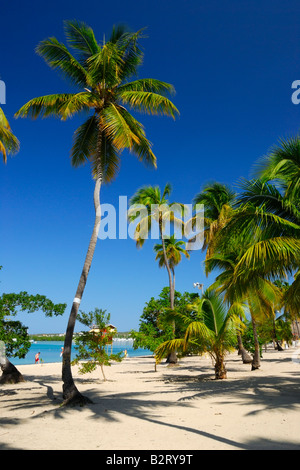 The beautiful white sand beach at the Boquerón Bay (Balneario of Boquerón) by the town of Boquerón, Puerto Rico. Stock Photo