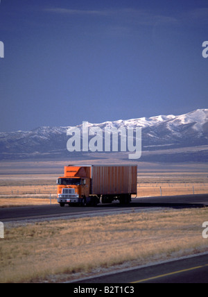 Over The Road Semi Truck Long Haul Trucker 18 Wheeler Stock Photo