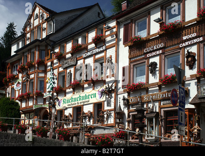 Cuckoo clock shops Triberg Black Forest Germany Stock Photo