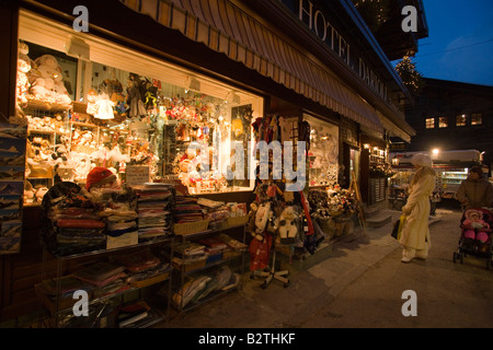 A souvenier shop at Bahnhofstrasse, Zermatt, Valais, Switzerland Stock Photo