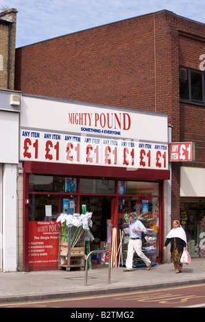 One Pound Shop W13 Ealing London United Kingdom Stock Photo