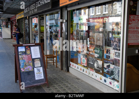 Record shops in Berwick Street Soho London England Stock Photo