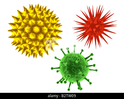 different viruses Stock Photo