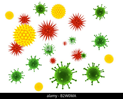 different viruses Stock Photo