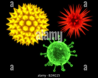 different viruses Stock Photo