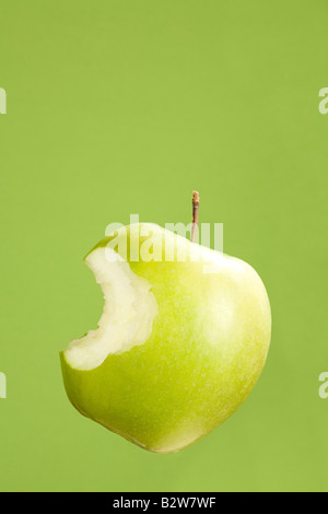 Apple with missing bite Stock Photo