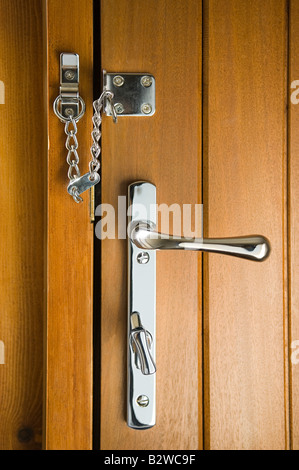 Chain on door Stock Photo