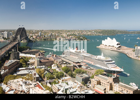 Sydney opera house and sydney harbour bridge Stock Photo