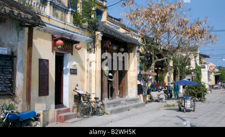 Street scene historic Hoi An Vietnam Stock Photo