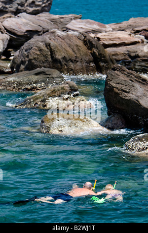 Snorkeling in An Thoi island group south of Phu Quoc Island Vietnam Stock Photo