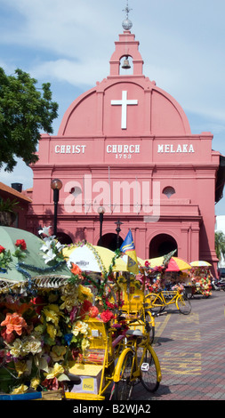 Colonial Christ Church Dutch Square Malacca Malaysia Stock Photo