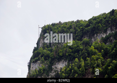 The Hammetschwand Elevator of Bürgenstock, in the mountains near Lucerne, Central Switzerland Stock Photo