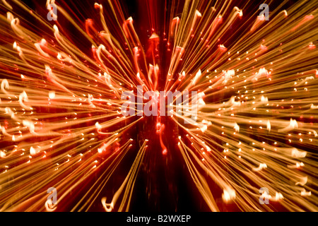 Candle Flames Abstract taken with slow shutter speed in a cathedral Stock Photo