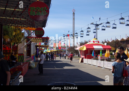 Attractions on Midway at Calgary Stampede park Alberta Canada Stock Photo