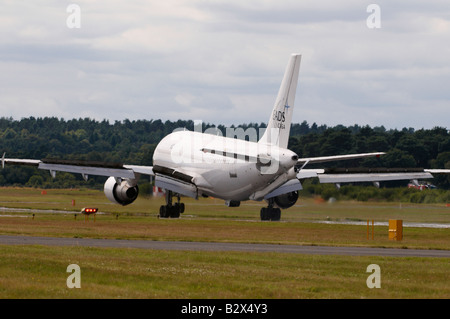 Airbus A310 EADS Air Refuelling tanker preparing for take off Farnborough Air Show 2008 Stock Photo