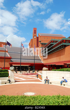 View from the concourse, The British Library, Euston Road, Camden Borough, Greater London, England, United Kingdom Stock Photo