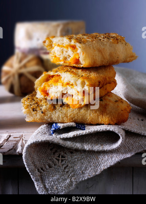 Stromboli bread filled with cheese Stock Photo