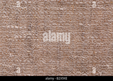 Closeup of a linen fabric texture of natural color Stock Photo
