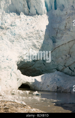 melting ice on the Russell Glacier in Greenland that is receeding due to global warming Stock Photo