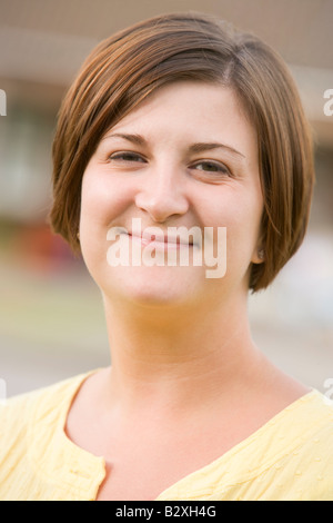 Head shot of woman smiling Stock Photo