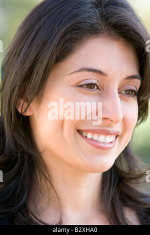 Head shot of woman smiling Stock Photo