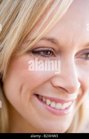 Head shot of woman smiling Stock Photo