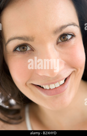 Head shot of woman smiling Stock Photo