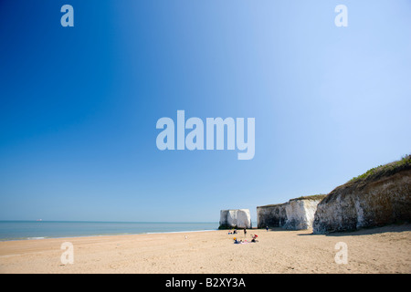 Chalk stacks in the beautiful Botany Bay near Margate in Kent Stock Photo