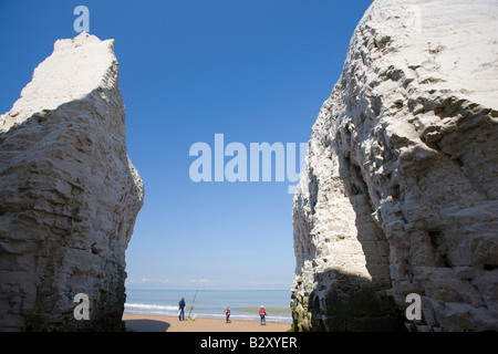 Chalk stacks in the beautiful Botany Bay near Margate in Kent Stock Photo