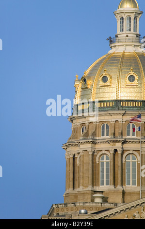 Flag of Iowa State Capital city Des Moines. Flag of city of Des Moines. Illustration of flag of ...