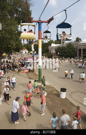 Elevated view of Iowa State Fair, Des Moines, Iowa, August, 2007 Stock Photo