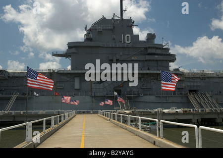 The USS Yorktown CV-10 on display at the Patriots Point Museum in Charleston SC. Stock Photo