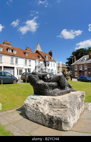 Sculpture of Sir Winston Churchill, Westerham, Kent Stock Photo