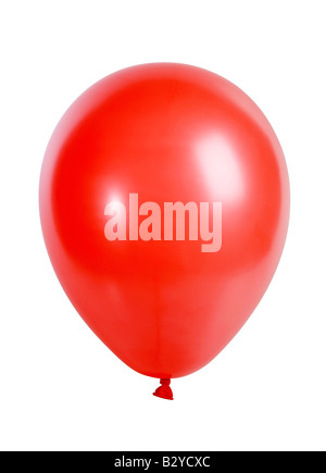 Studio shot of a red balloon isolated on white background XXL file shot with a high resolution camera 21 megapixel Stock Photo