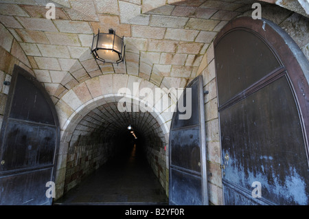 Nazi tunnel leading to Hitlers Eagles Nest, Bavaria, Germany Stock Photo