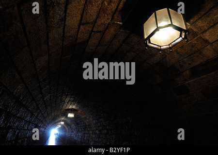 Nazi tunnel leading to Hitlers Eagles Nest, Bavaria, Germany Stock Photo