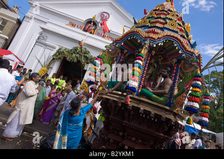 Religious festivities at Shri Kanaga Amman Temple Ealing W5 London United Kingdom Stock Photo