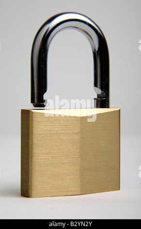 Opened Padlock Stock Photo